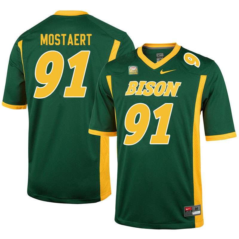 Men #91 Will Mostaert North Dakota State Bison College Football Jerseys Sale-Green